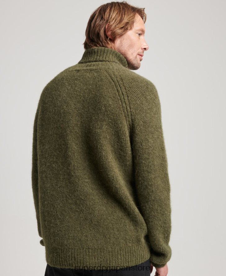 スタジオ チャンキー ロールネック セーター 男性 Superdry 衣類 カーキ 2J62PZ5269