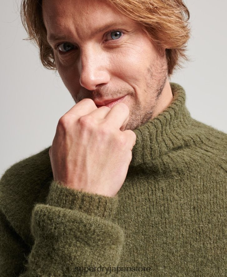 スタジオ チャンキー ロールネック セーター 男性 Superdry 衣類 カーキ 2J62PZ5269