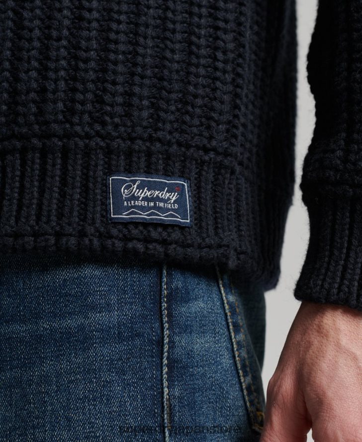 ショールジャンパー 男性 Superdry 衣類 海軍 2J62PZ5272