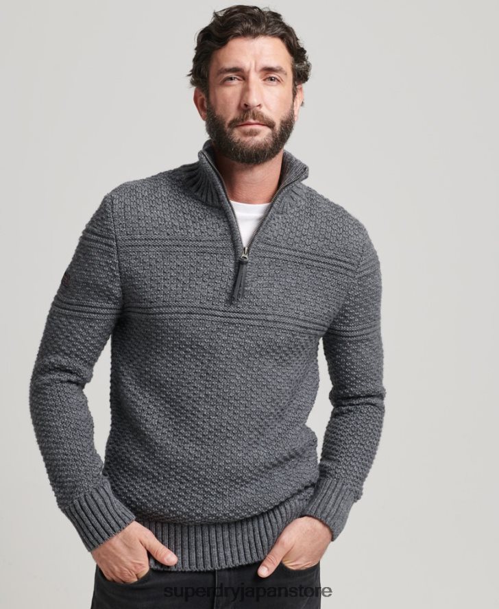 ジェイコブ・ヘンリー・ジャンパー 男性 Superdry 衣類 グレー 2J62PZ5276