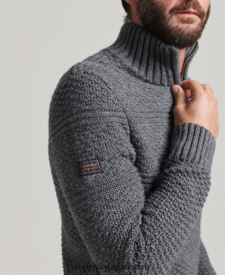 ジェイコブ・ヘンリー・ジャンパー 男性 Superdry 衣類 グレー 2J62PZ5276