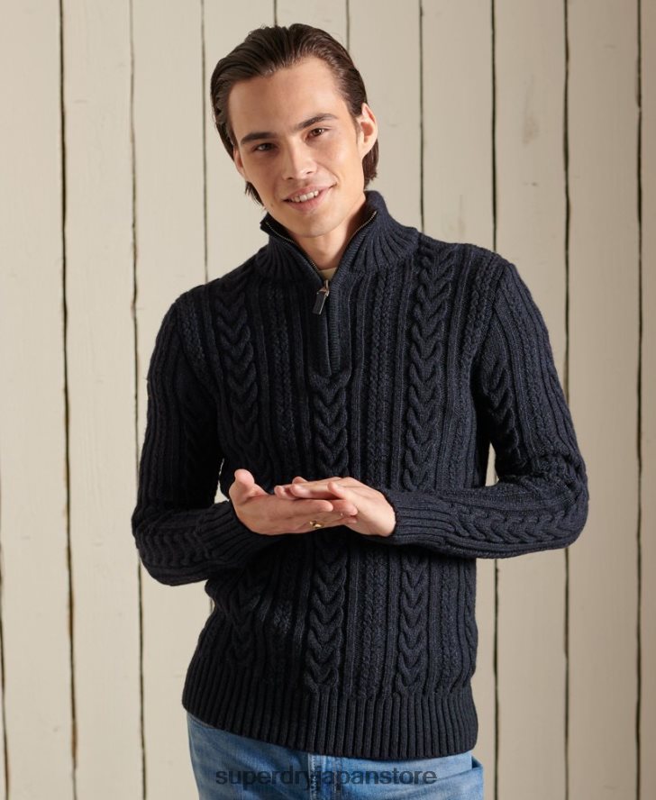 ジェイコブ・ヘンリー・ジャンパー 男性 Superdry 衣類 濃紺 2J62PZ5289
