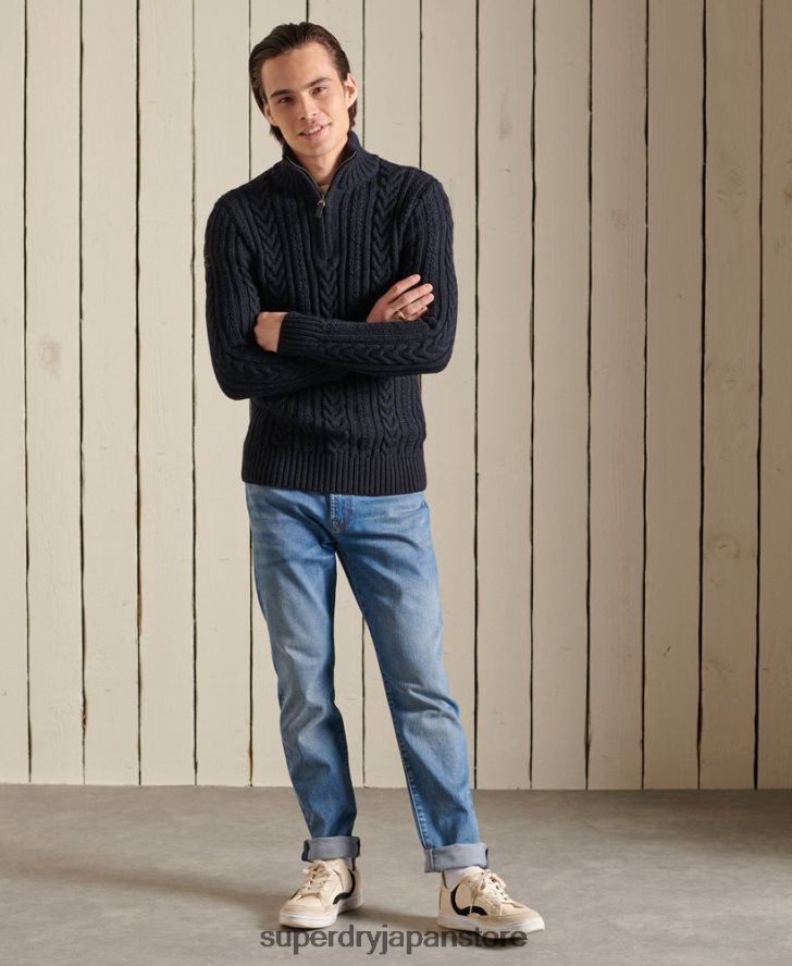 ジェイコブ・ヘンリー・ジャンパー 男性 Superdry 衣類 濃紺 2J62PZ5289