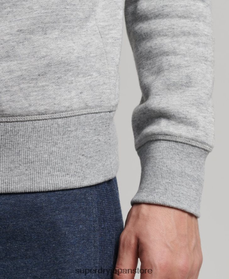オーガニックコットン ヴィンテージロゴ クルースウェットシャツ 男性 Superdry 衣類 グレー 2J62PZ528