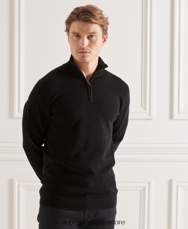 スタジオメリノヘンリージャンパー 男性 Superdry 衣類 黒 2J62PZ5294