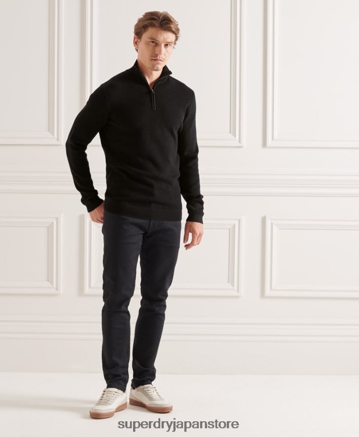 スタジオメリノヘンリージャンパー 男性 Superdry 衣類 黒 2J62PZ5294