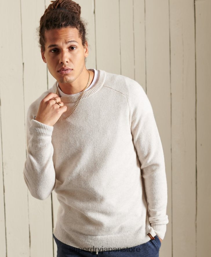 ハーロ クルージャンパー 男性 Superdry 衣類 白 2J62PZ5295
