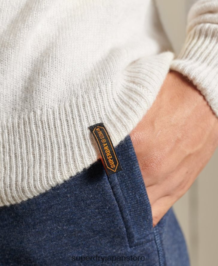 ハーロ クルージャンパー 男性 Superdry 衣類 白 2J62PZ5295