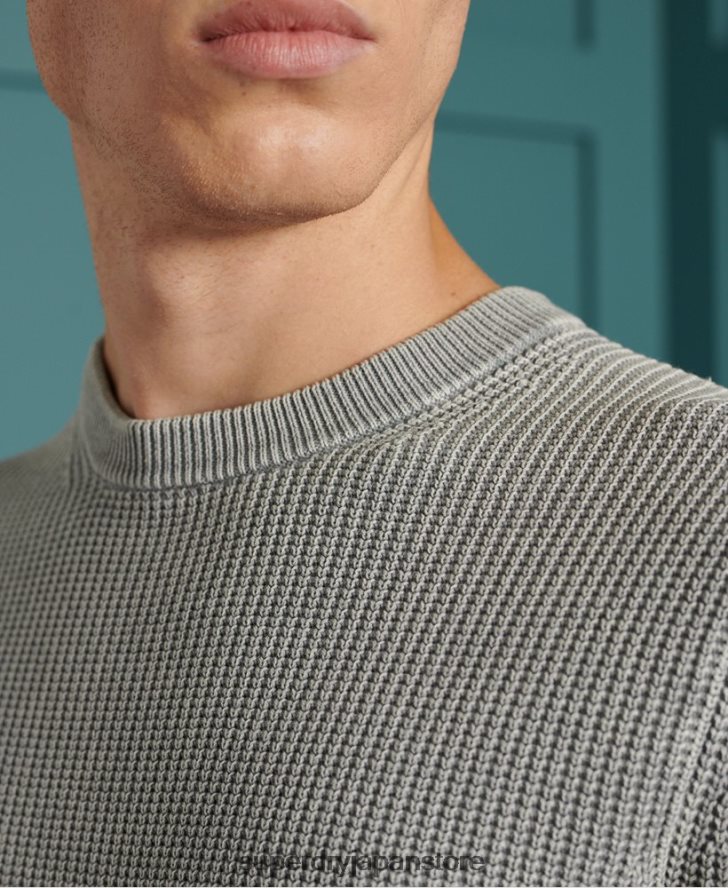 アカデミーダイ テクスチャー クルージャンパー 男性 Superdry 衣類 グレー 2J62PZ5296