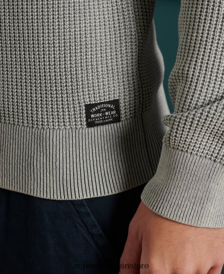 アカデミーダイ テクスチャー クルージャンパー 男性 Superdry 衣類 グレー 2J62PZ5296