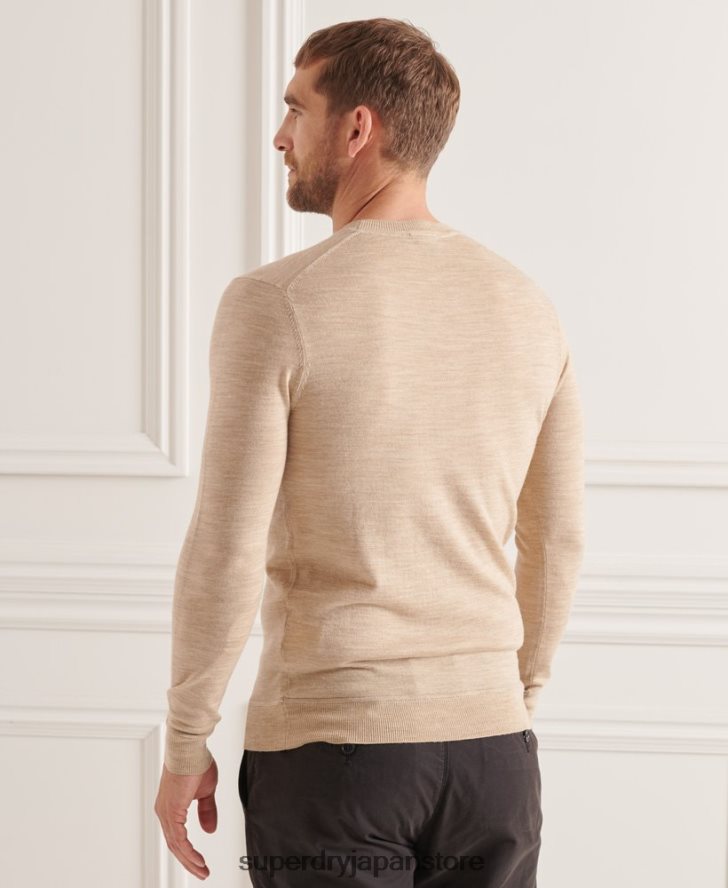 スタジオメリノクルージャンパー 男性 Superdry 衣類 ベージュ 2J62PZ5297