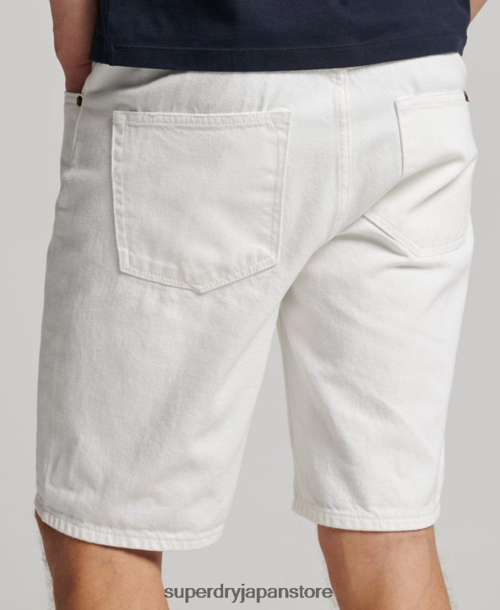 ストレートショーツ 男性 Superdry 衣類 白 2J62PZ52