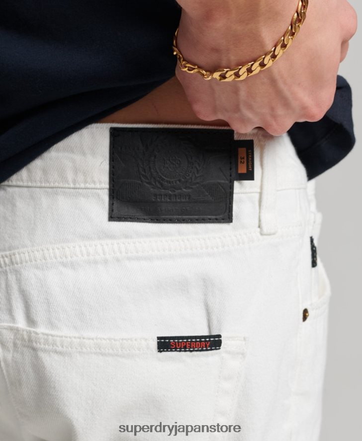 ストレートショーツ 男性 Superdry 衣類 白 2J62PZ52