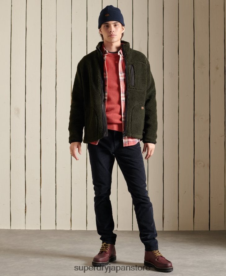 アカデミーダイ テクスチャー セーター 男性 Superdry 衣類 赤 2J62PZ5300
