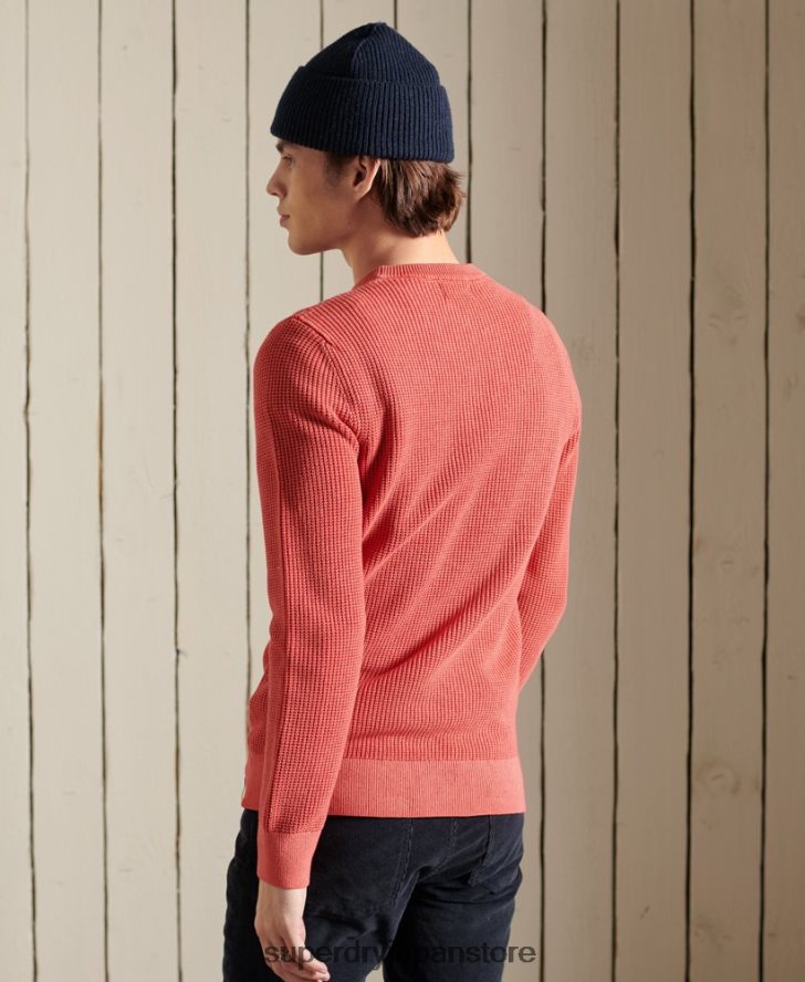 アカデミーダイ テクスチャー セーター 男性 Superdry 衣類 赤 2J62PZ5300