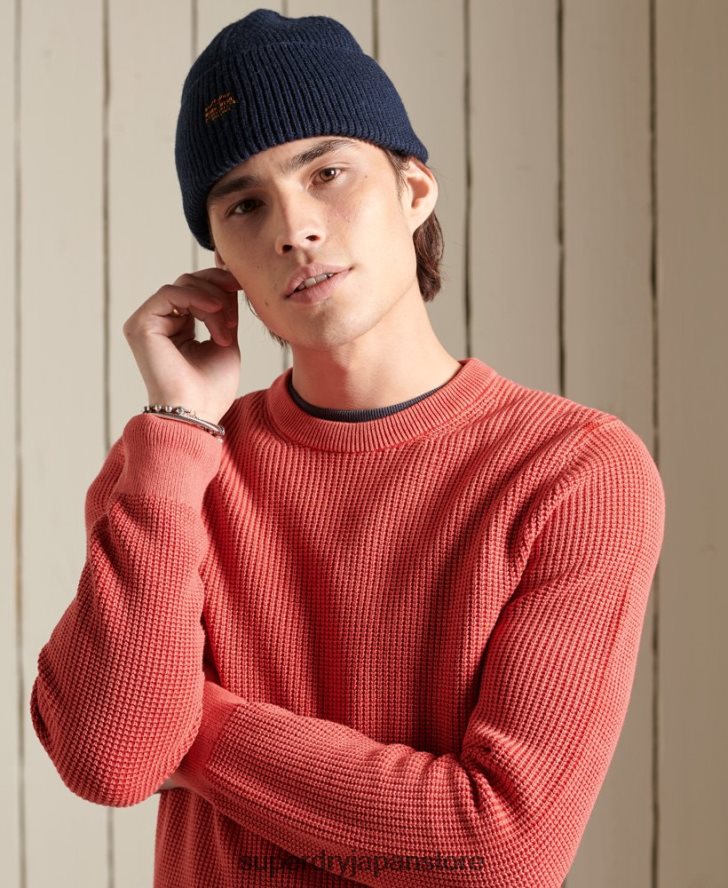 アカデミーダイ テクスチャー セーター 男性 Superdry 衣類 赤 2J62PZ5300