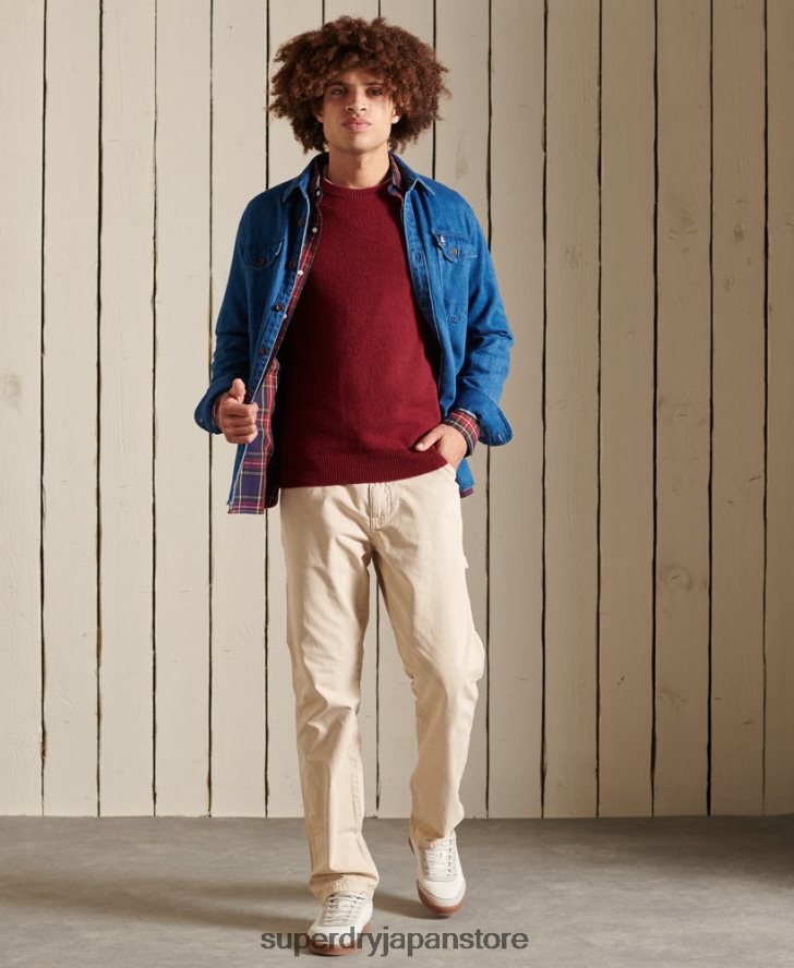 ハーロ クルージャンパー 男性 Superdry 衣類 赤 2J62PZ5302