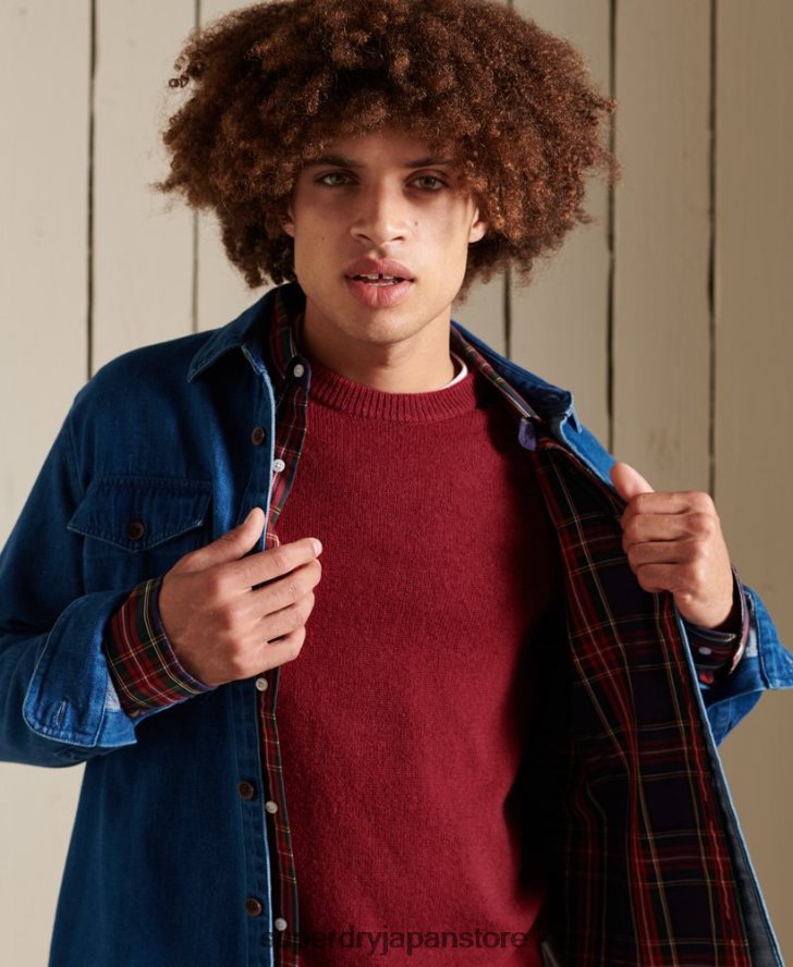 ハーロ クルージャンパー 男性 Superdry 衣類 赤 2J62PZ5302