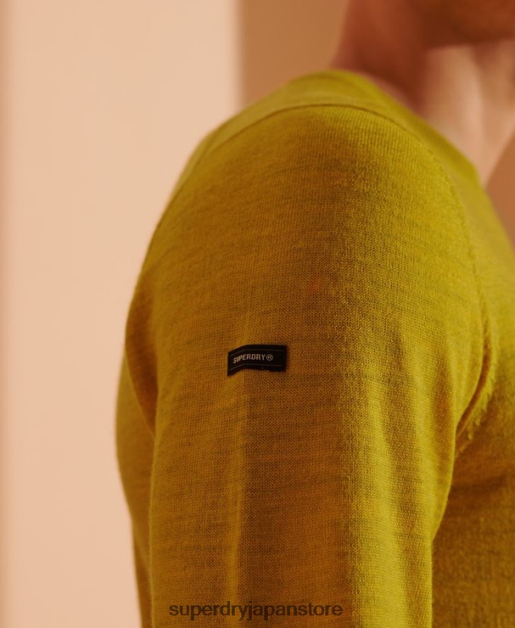 メリノ ライトウェイト クルージャンパー 男性 Superdry 衣類 黄色 2J62PZ5303