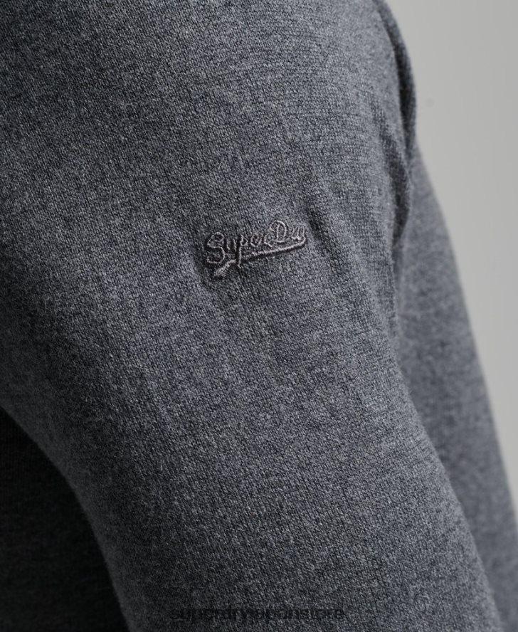 オーガニックコットン カシミア クルージャンパー 男性 Superdry 衣類 グレー 2J62PZ5306