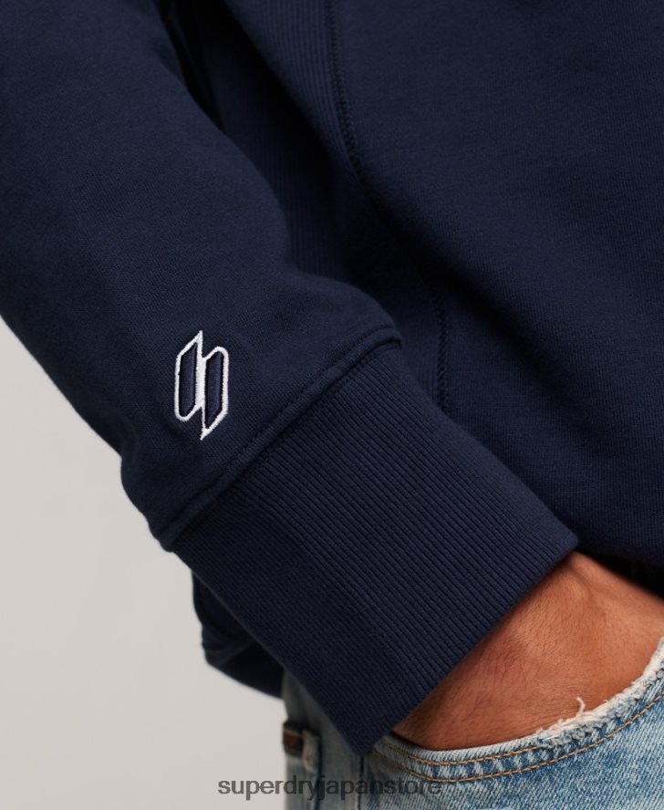 コード アスレチック クラブ クルー スウェットシャツ 男性 Superdry 衣類 海軍 2J62PZ530