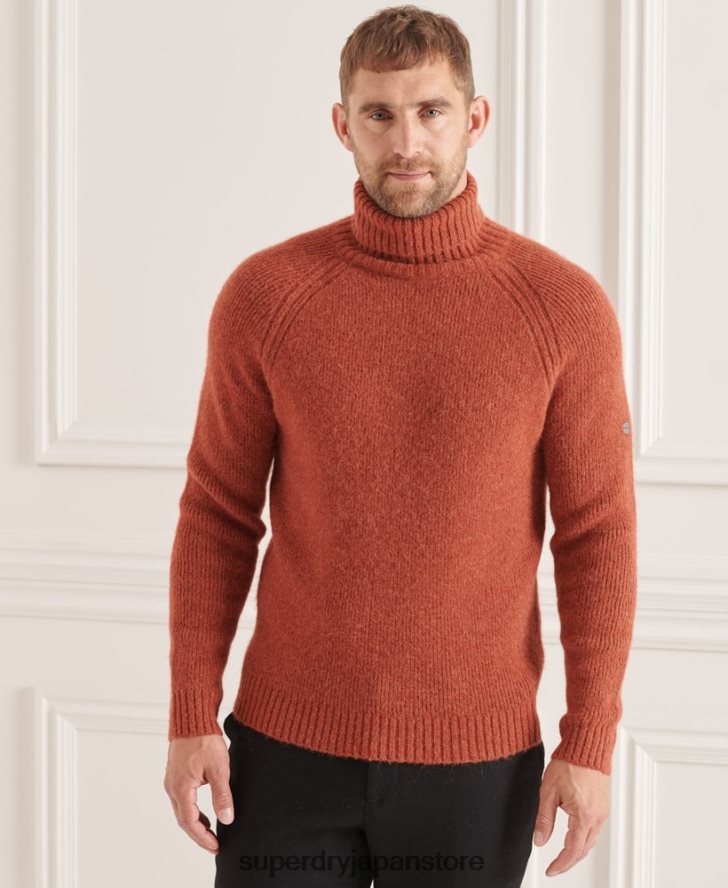 スタジオ チャンキー ロールネック セーター 男性 Superdry 衣類 オレンジ 2J62PZ5311