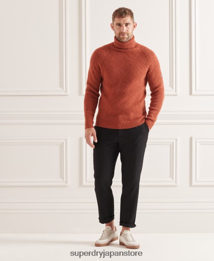スタジオ チャンキー ロールネック セーター 男性 Superdry 衣類 オレンジ 2J62PZ5311
