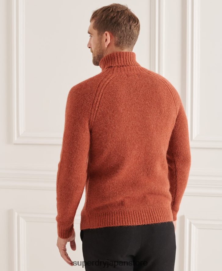 スタジオ チャンキー ロールネック セーター 男性 Superdry 衣類 オレンジ 2J62PZ5311