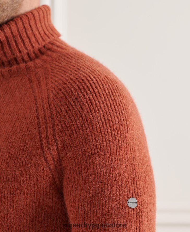スタジオ チャンキー ロールネック セーター 男性 Superdry 衣類 オレンジ 2J62PZ5311