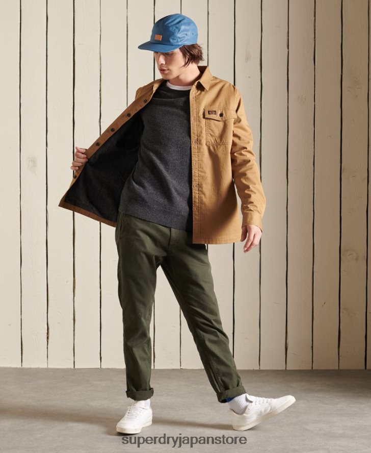 ラムウール ライトウェイト クルージャンパー 男性 Superdry 衣類 濃い灰色 2J62PZ5314