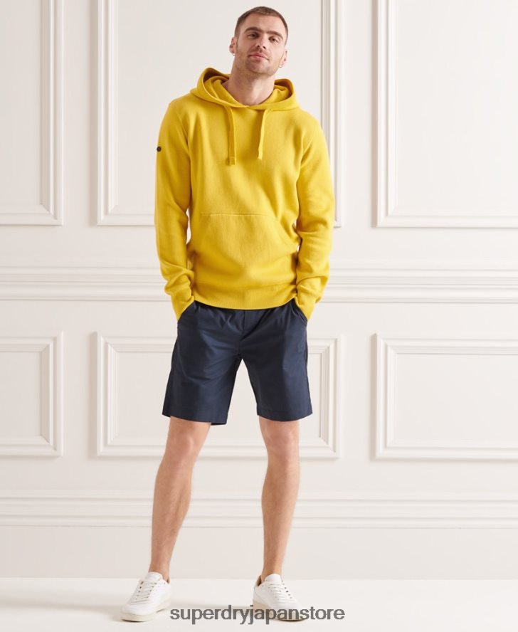 オーガニックコットンのエッセンシャルパーカー 男性 Superdry 衣類 黄色 2J62PZ5317