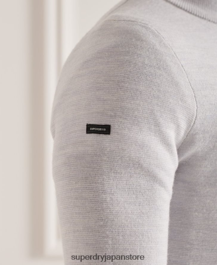 メリノヘンリージャンパー 男性 Superdry 衣類 ライトグレー 2J62PZ5320