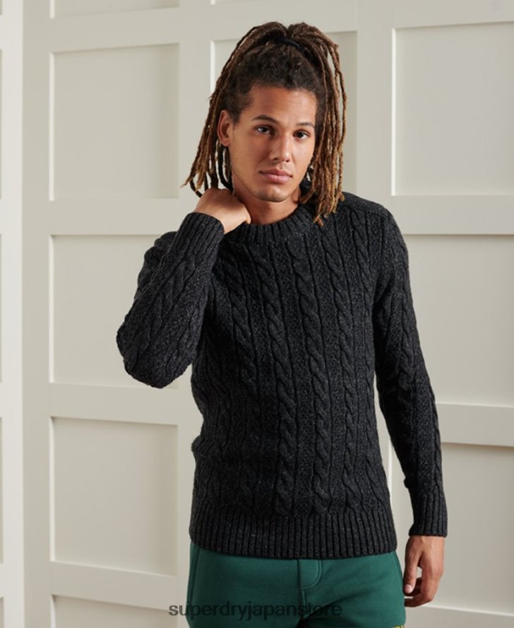 ジェイコブ クルージャンパー 男性 Superdry 衣類 黒 2J62PZ5325