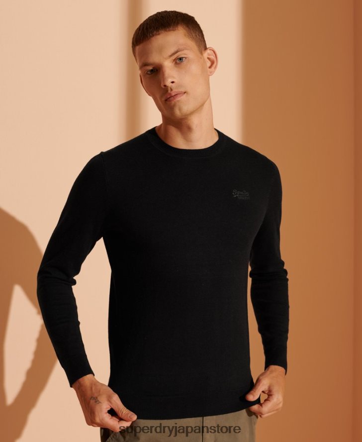 オレンジラベル クルージャンパー 男性 Superdry 衣類 黒 2J62PZ5327