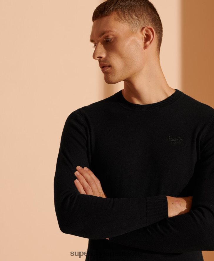 オレンジラベル クルージャンパー 男性 Superdry 衣類 黒 2J62PZ5327