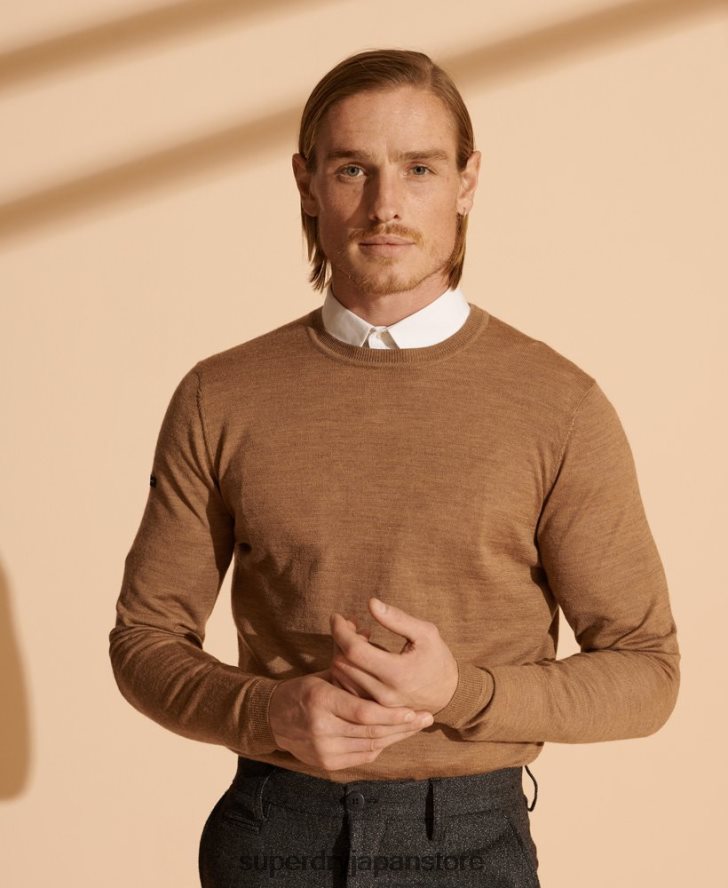 メリノ ライトウェイト クルージャンパー 男性 Superdry 衣類 ベージュ 2J62PZ5334