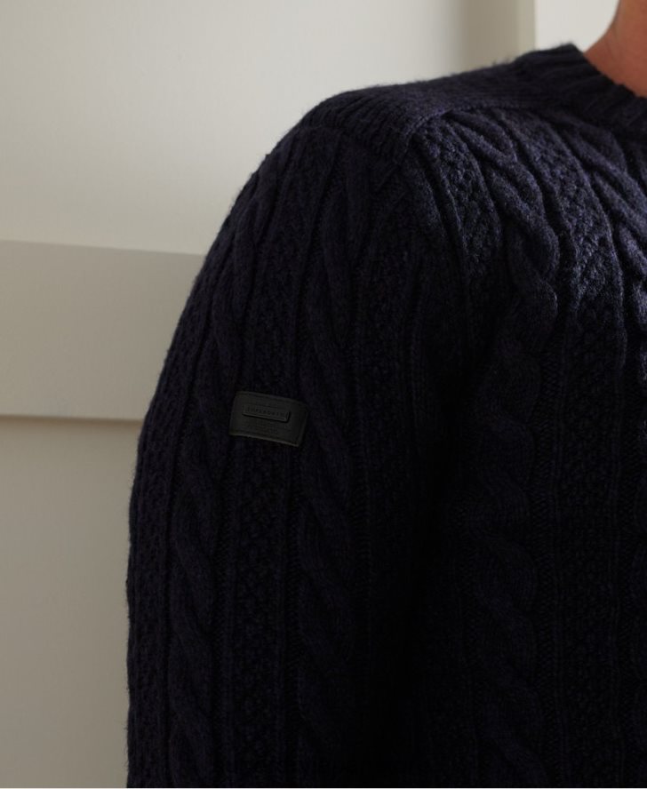 ジェイコブ クルージャンパー 男性 Superdry 衣類 海軍 2J62PZ5337