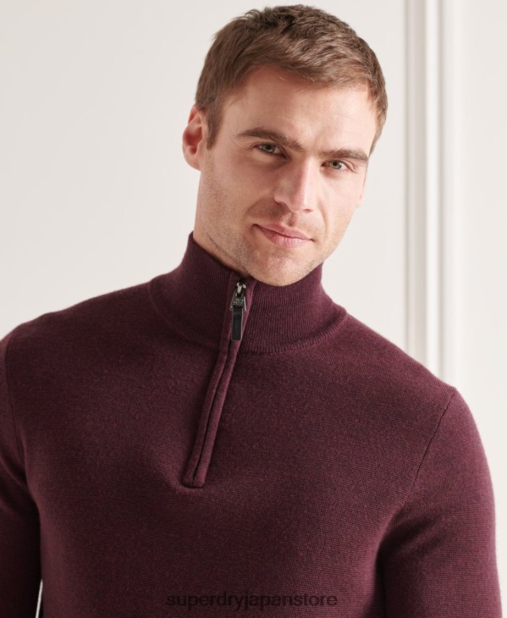 メリノヘンリージャンパー 男性 Superdry 衣類 紫 2J62PZ5339