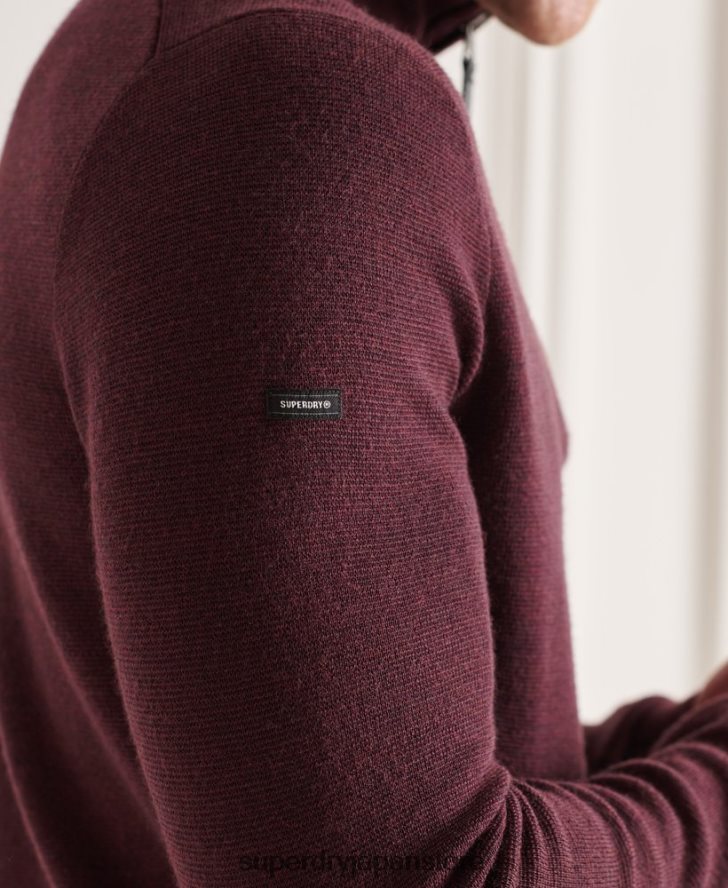 メリノヘンリージャンパー 男性 Superdry 衣類 紫 2J62PZ5339