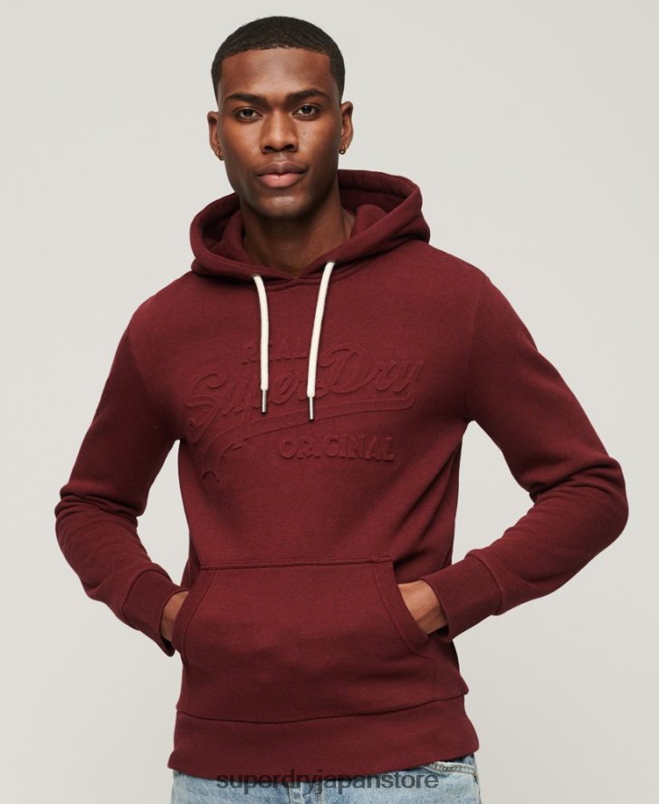 ヴィンテージロゴエンボスパーカー 男性 Superdry 衣類 赤 2J62PZ533