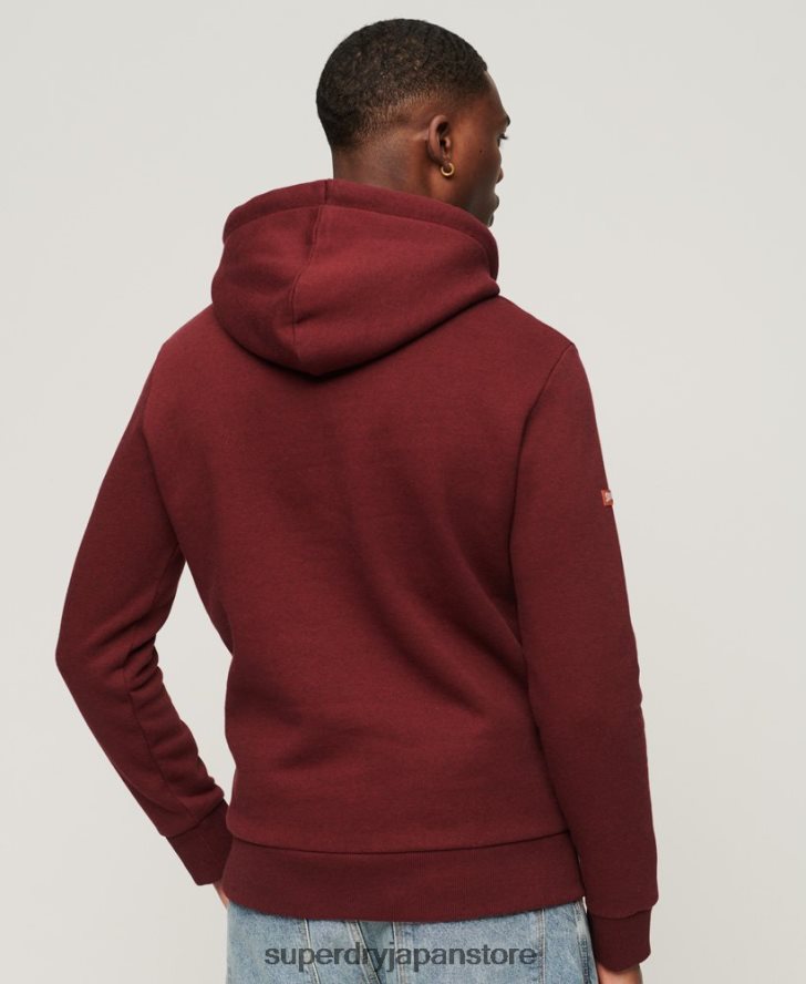ヴィンテージロゴエンボスパーカー 男性 Superdry 衣類 赤 2J62PZ533