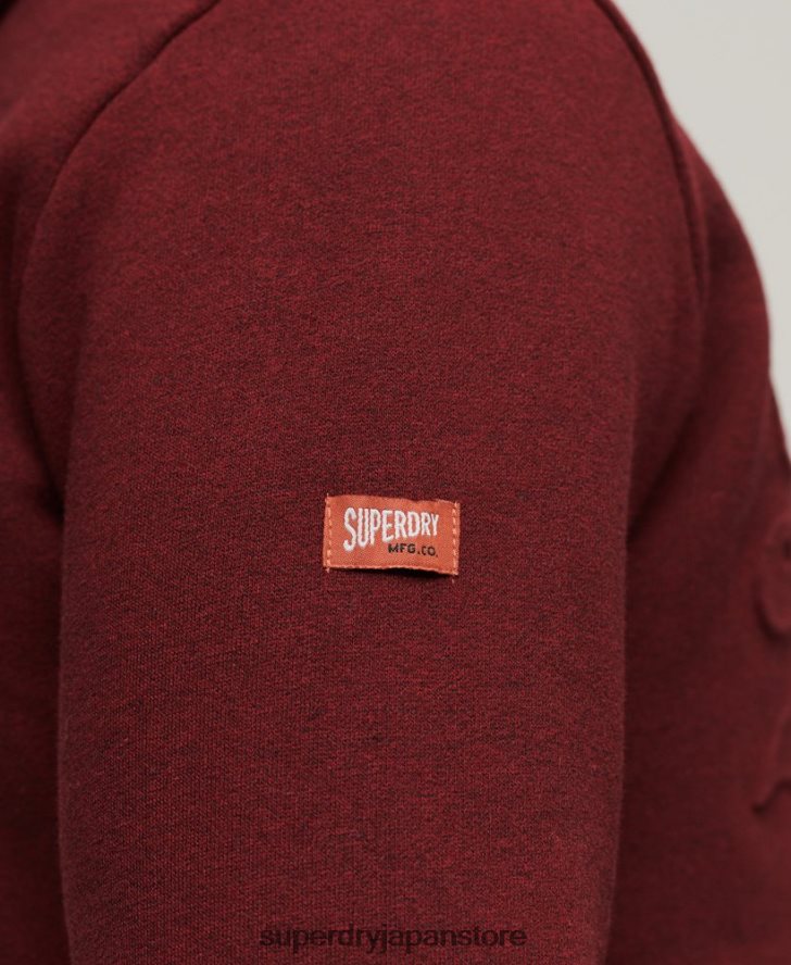 ヴィンテージロゴエンボスパーカー 男性 Superdry 衣類 赤 2J62PZ533