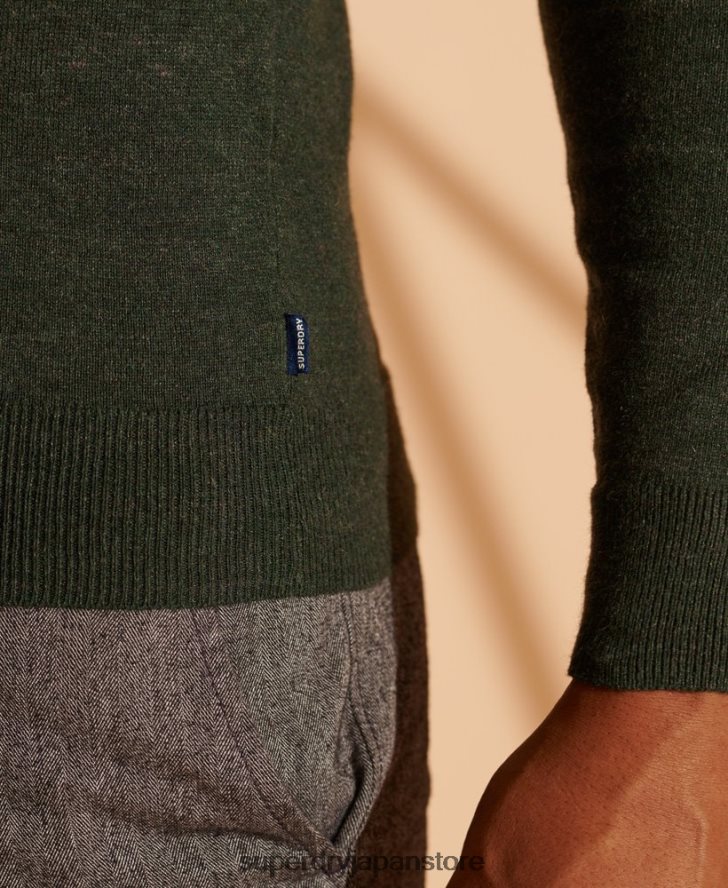 オレンジラベル クルージャンパー 男性 Superdry 衣類 緑 2J62PZ5340