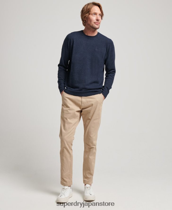 オレンジラベル クルージャンパー 男性 Superdry 衣類 海軍 2J62PZ5341