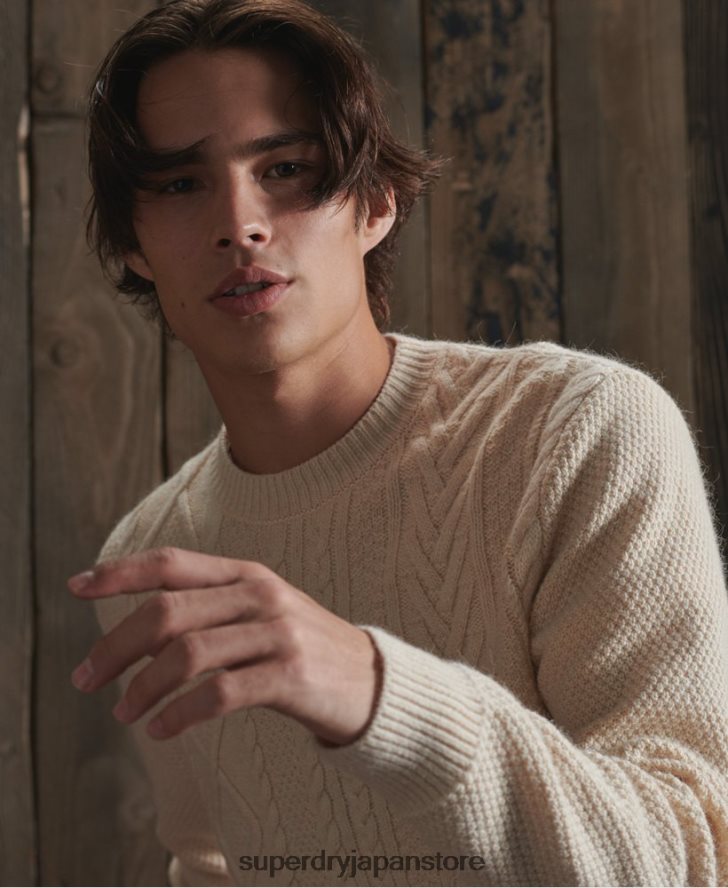 限定版ドライフィッシャーマンジャンパー 男性 Superdry 衣類 白 2J62PZ5351