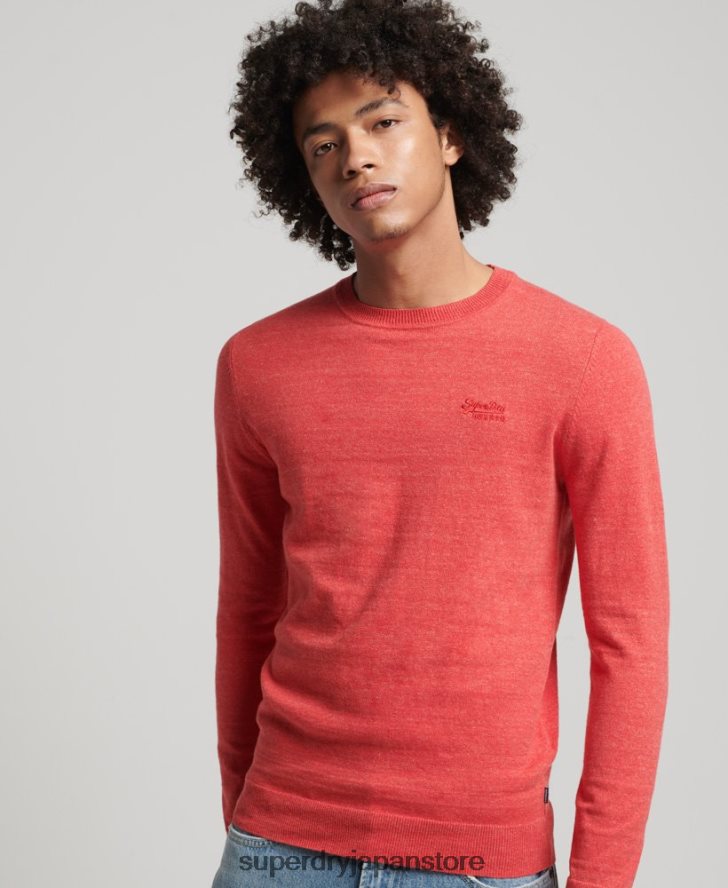 オレンジラベル クルージャンパー 男性 Superdry 衣類 赤 2J62PZ5352