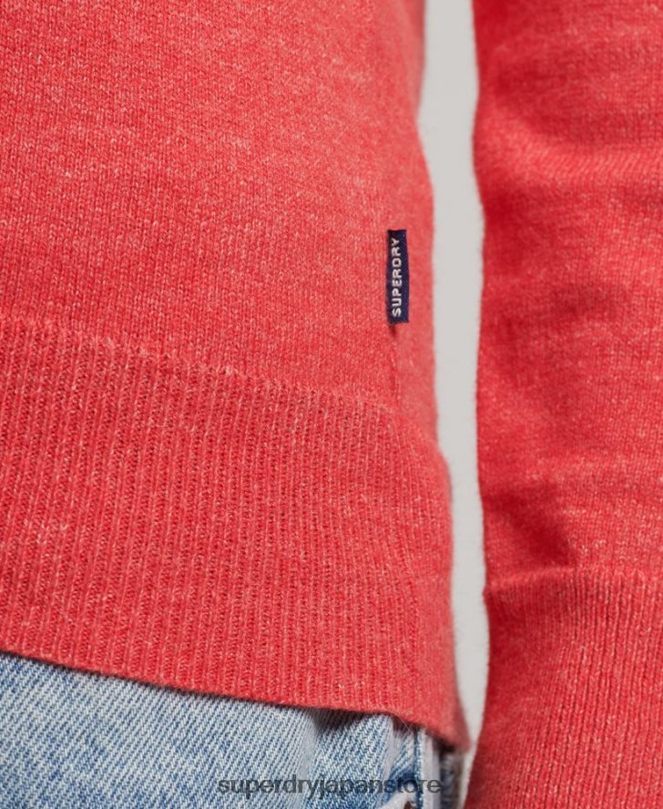 オレンジラベル クルージャンパー 男性 Superdry 衣類 赤 2J62PZ5352