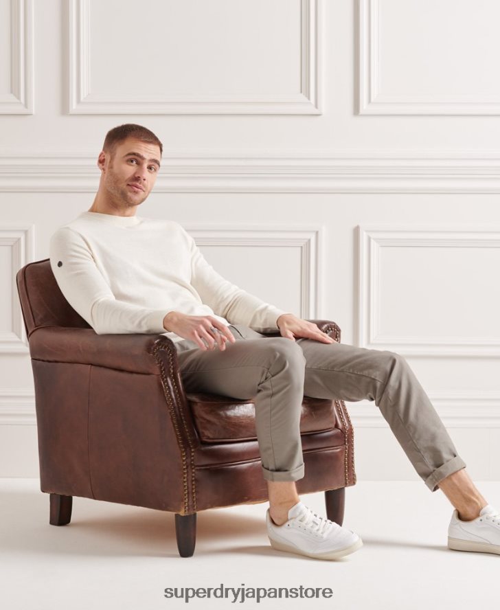 クールマックスクルーニットジャンパー 男性 Superdry 衣類 クリーム 2J62PZ5353