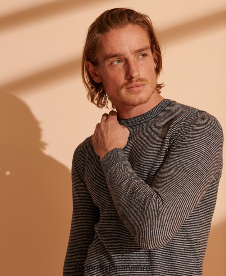 オレンジラベル クルージャンパー 男性 Superdry 衣類 濃い灰色 2J62PZ5356
