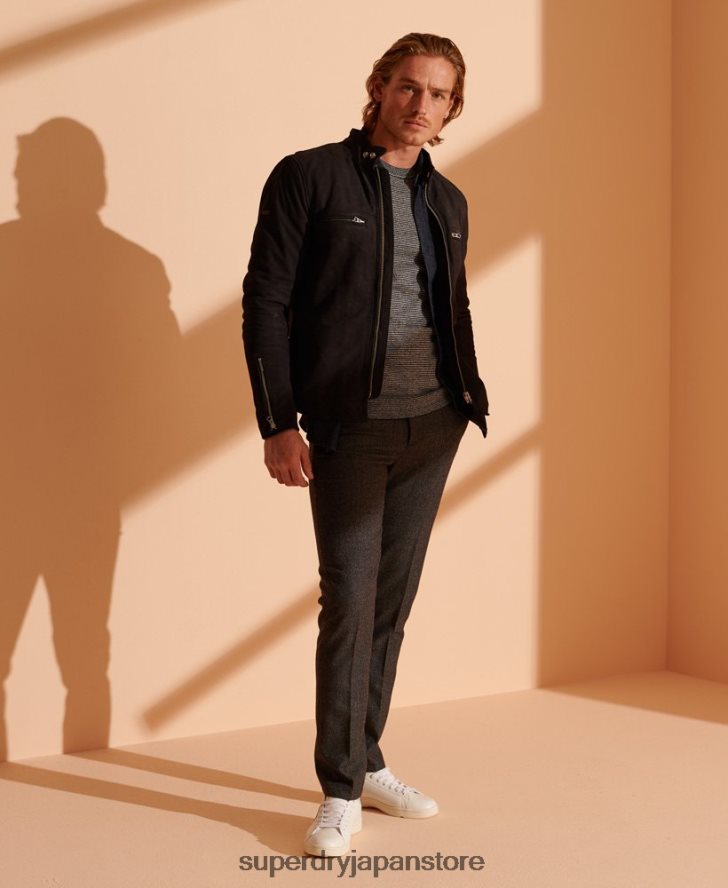 オレンジラベル クルージャンパー 男性 Superdry 衣類 濃い灰色 2J62PZ5356